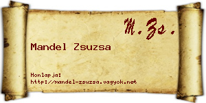 Mandel Zsuzsa névjegykártya